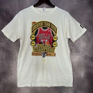 Vintage Chicago Bulls Shirt Youth XL White NBA‎ Basketball Champions Starter 90s